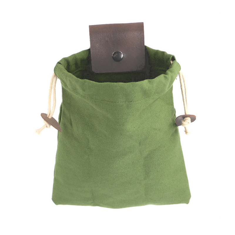 Faltbare Canvas Gürteltasche | Wasserdichtes Canvas+PU, Kordelzug | Freihändig am Gürtel/Rucksack | 21,5×20 cm