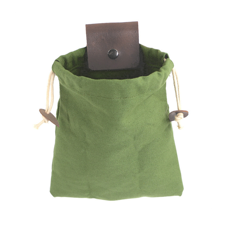 Faltbare Canvas Gürteltasche | Wasserdichtes Canvas+PU, Kordelzug | Freihändig am Gürtel/Rucksack | 21,5×20 cm