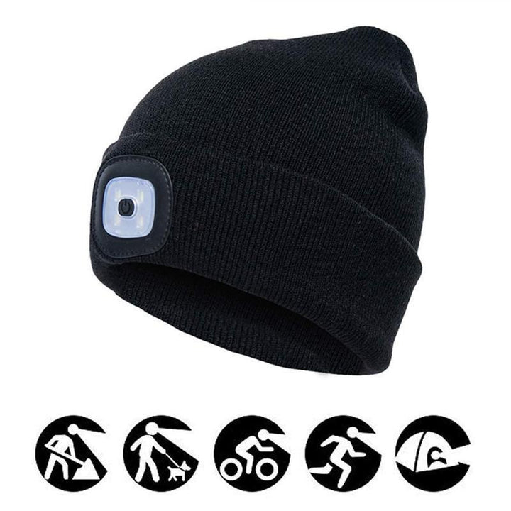 LED knitted winter beanie