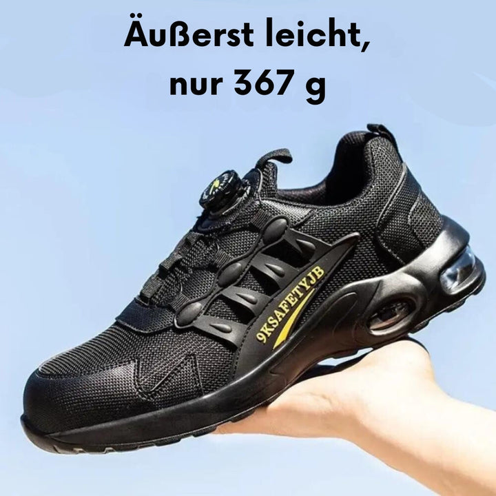 S3 Sicherheitsschuhe mit Stahlkappe &amp; Kevlar-Sohle | Rutschfest, Durchtrittsicher &amp; Wasserabweisend | Leichte Arbeitsschuhe für Herren