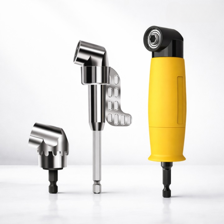 Winkelbohrer-Adapter 105° für enge Stellen | 1/4" Sechskant kompatibel &amp; magnetisch | rostfreier 45er Stahl | 60/140 mm