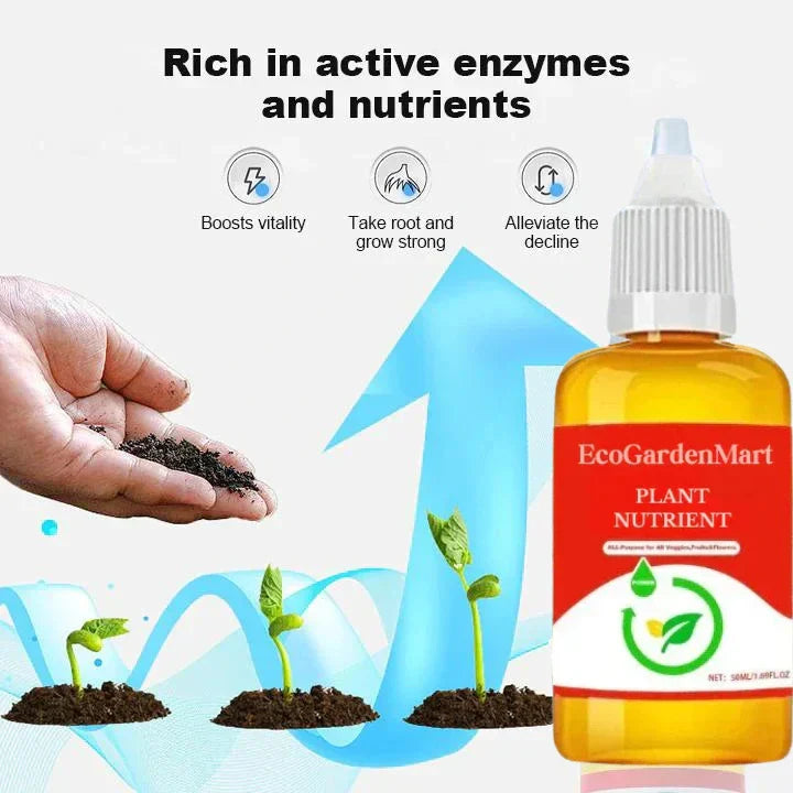 Natural plant growth booster | Enzymes &amp; plant extracts for roots &amp; foliage | For houseplants, vegetables &amp; flowers