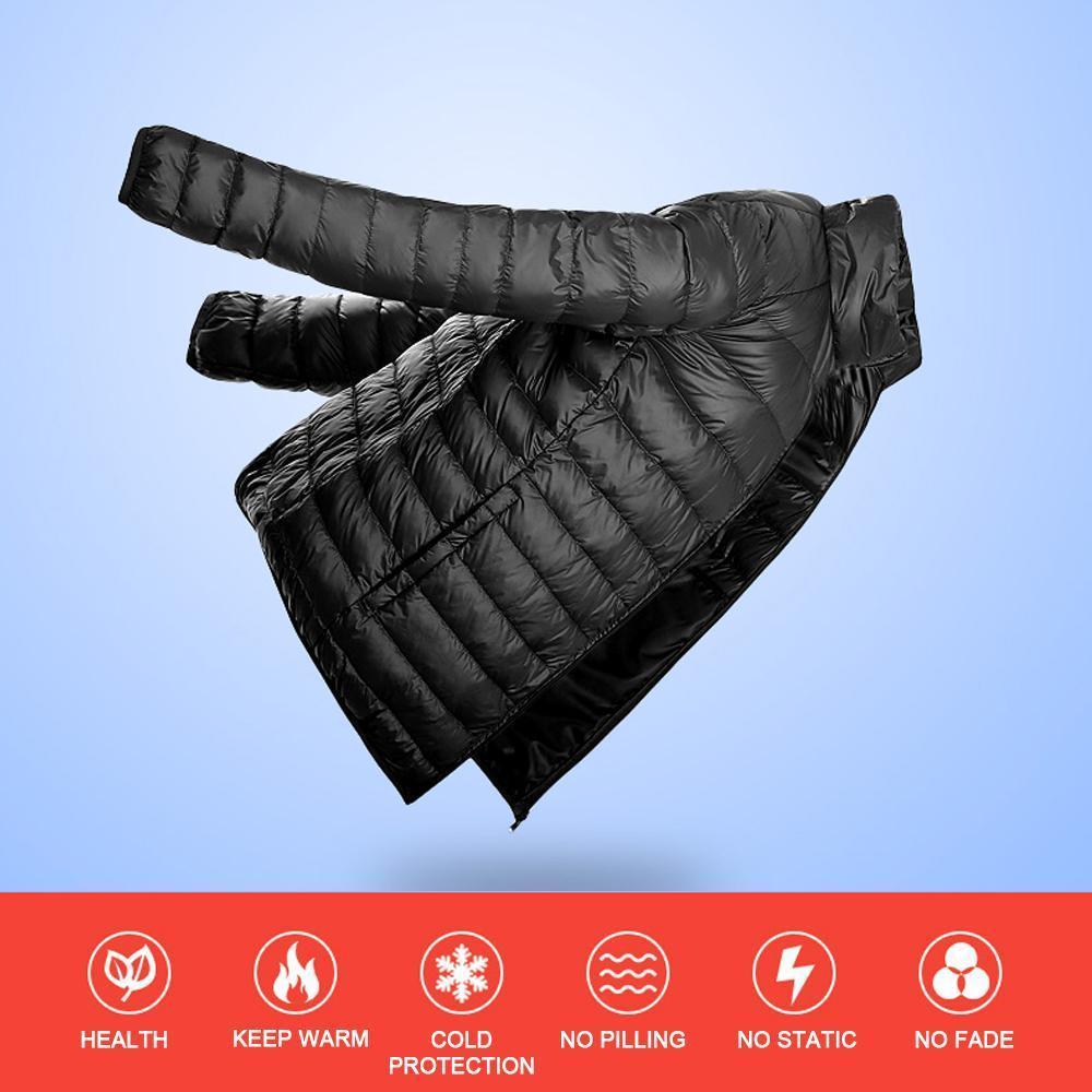 Herren Daunenjacke | Winter Steppjacke mit Stehkragen und leichter Wattierung