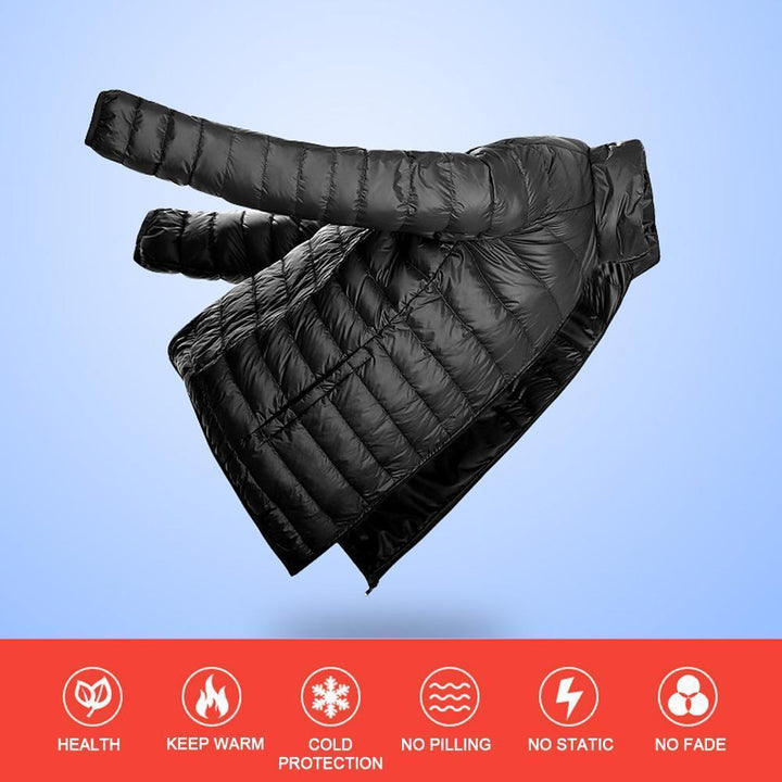 Herren Daunenjacke | Winter Steppjacke mit Stehkragen und leichter Wattierung