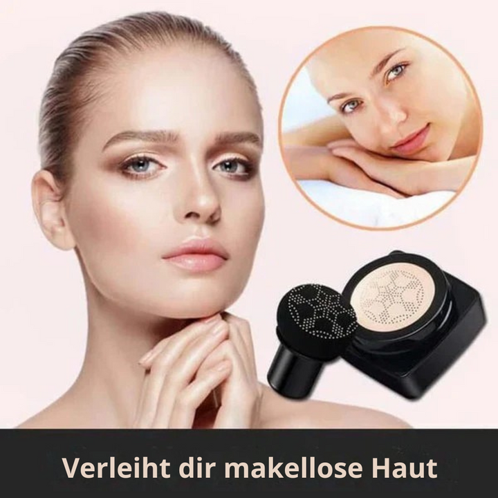 CC-Creme Air Cushion mit Pilzkopf-Applikator | Farbkorrektur &amp; ebenmäßiger Teint | Nicht klebrig, kaschiert Poren &amp; Rötungen, 2 Nuancen