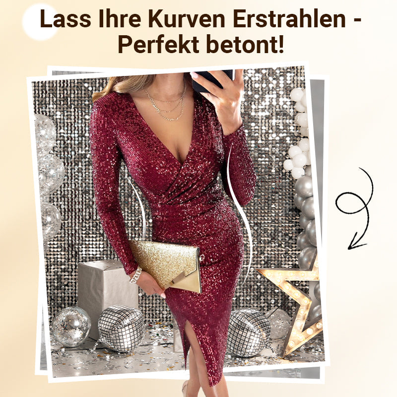 🎅Vianočný výpredaj 50% zľava🎄Sexy šaty s flitrami v štýle bodycon✨