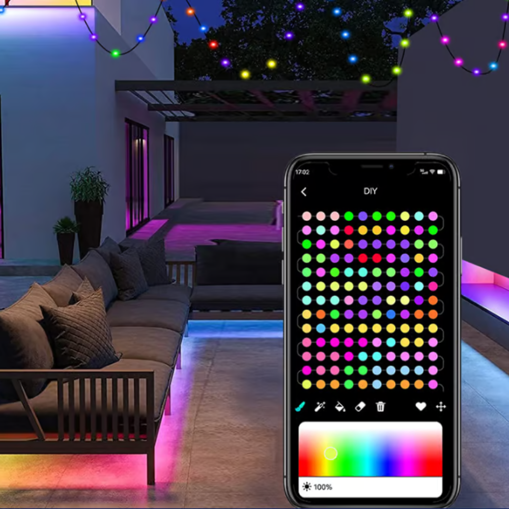 EverGlow – Smarte Regenbogen-LED-Außenbeleuchtung