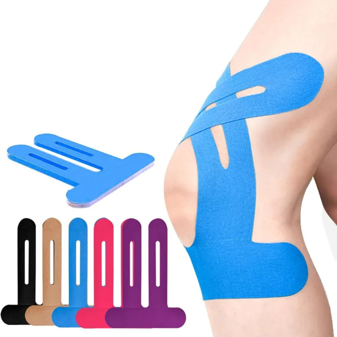 KneeSupport™ Tape pretagliato per kinesiology | Elastico, impermeabile e traspirante | Stabilizzazione immediata del ginocchio