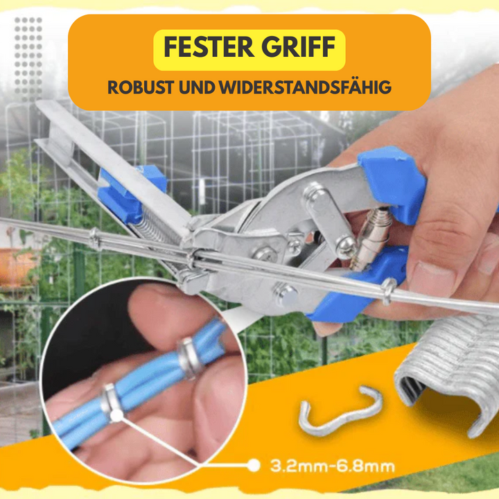 Nagelringzange mit 600 Clips | Käfigzange aus 65Mn-Stahl | Ergonomisches Werkzeug für Draht- &amp; Zaunmontage