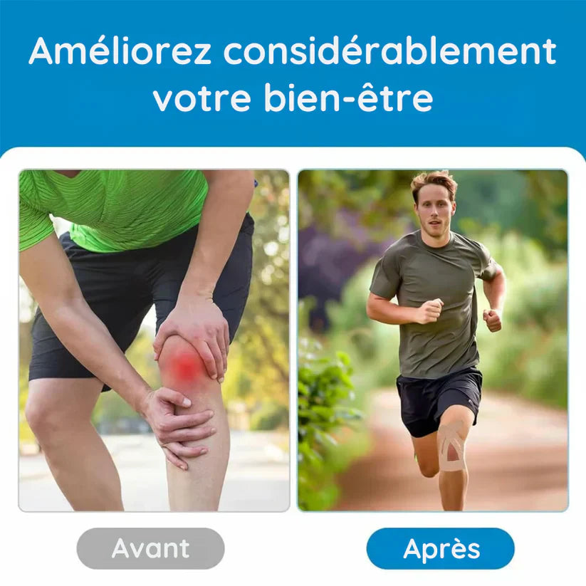 KneeSupport™ Tape pretagliato per kinesiology | Elastico, impermeabile e traspirante | Stabilizzazione immediata del ginocchio