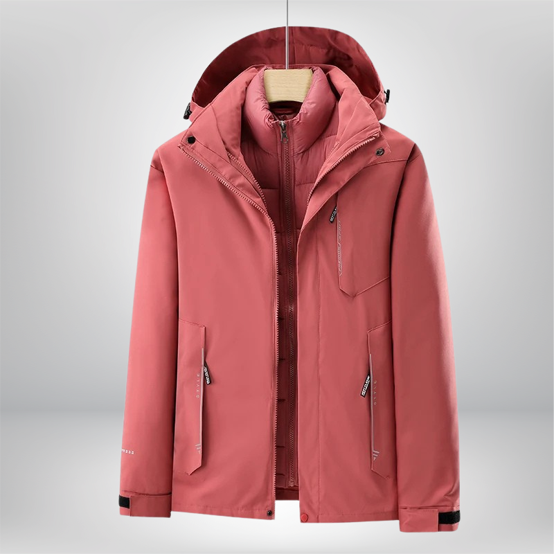 Damen Skijacke mit Kapuze | Sportliche Winterjacke mit verstellbarer Kapuze und praktischen Taschen für Ski und Outdoor