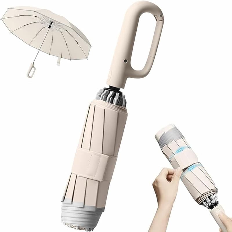 Automatik-Regenschirm mit Reverse-Falttechnik | Kompakt, windfest &amp; wasserdicht | 1-Knopf Öffnen/Schließen