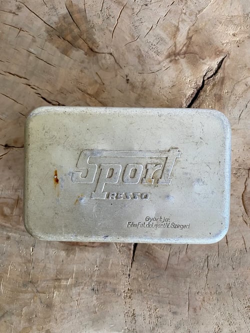 Set café de camping style vintage – ultra-compact pour voyage &amp; plein air | Robuste, unique avec patine | Kit de collection