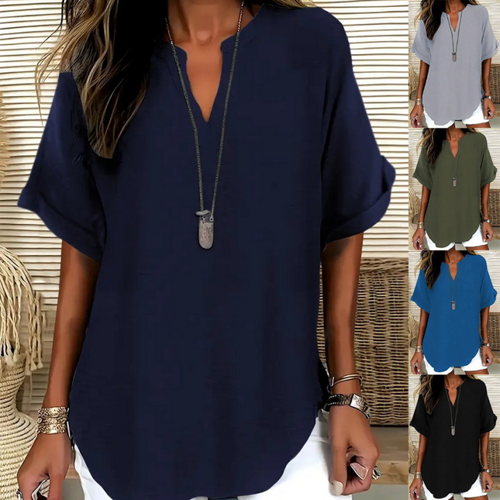Damenbluse | Leichte atmungsaktive Bluse mit lockerem Schnitt