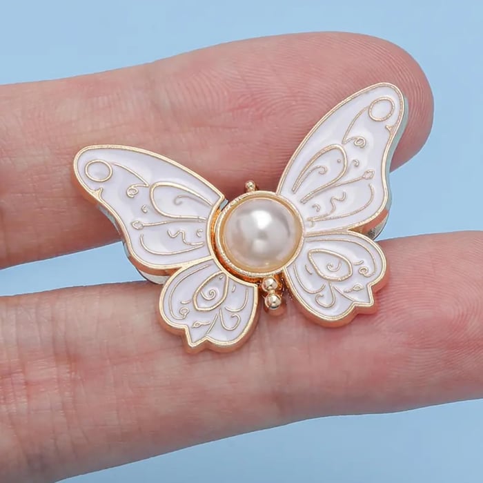 Clip per abbigliamento con design a farfalla per vita e fissaggio bottoni | Senza cuciture, chiusura resistente | Riutilizzabile e antiruggine | 4,1 cm | 7 colori