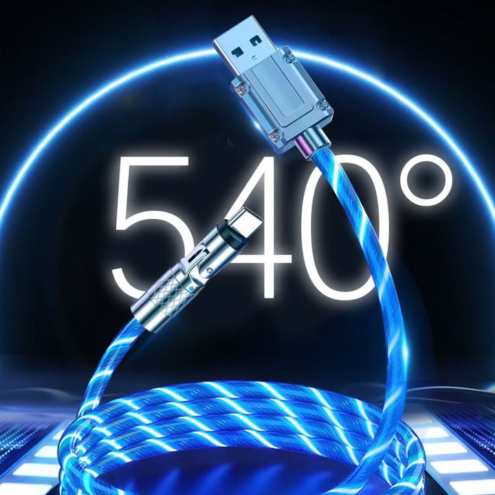 GlowLink - 540° Rotatable Fast Charging Cable with Lighting