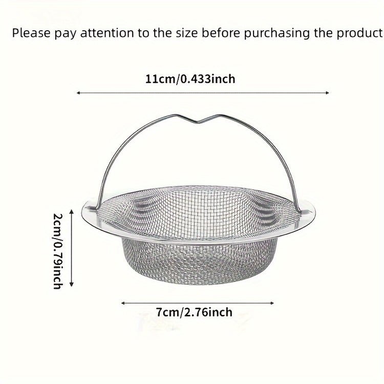 Drain filter with fine mesh &amp; handle – FlowGuardPro against clogs | Universal for sink, shower &amp; tub | Dishwasher safe