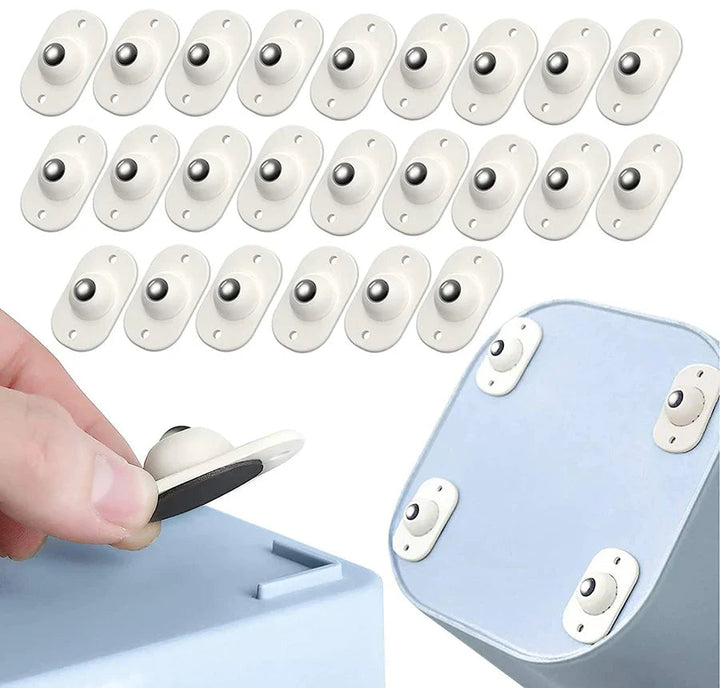 Set de 8 roulettes pour meubles avec roulement à billes | Aide au glissement et au levage pour meubles &amp; appareils | Moins de rayures, plus de contrôle | Pour sol &amp; tapis