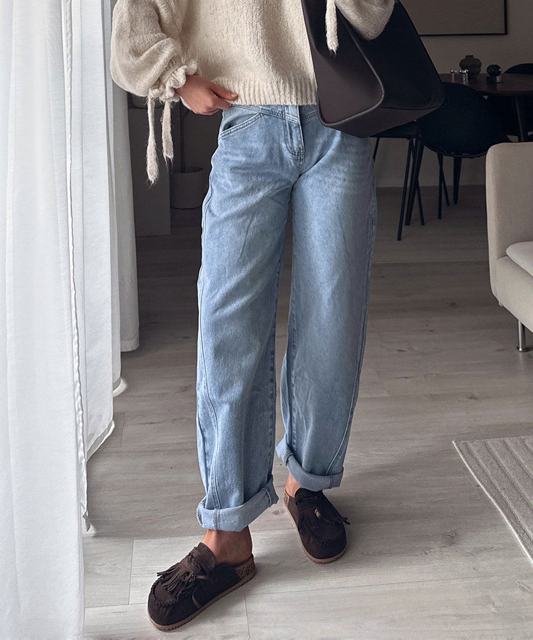 Barrel Jeans Damen | Stretch Jeans mit lockerer Passform