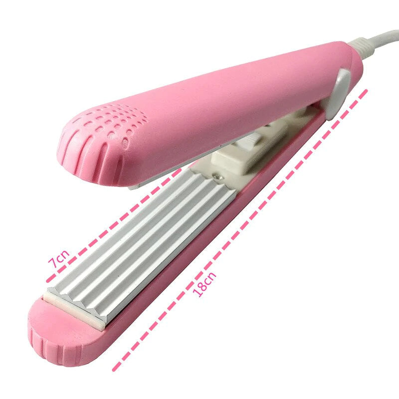 Mini keraaminen kiharrin 2-in-1 | 30 sekunnin lämmitys | Vakio 190°C hiussuoja | Turmaliinilevyt | Matkakoko EU