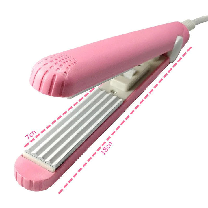 Mini keraaminen kiharrin 2-in-1 | 30 sekunnin lämmitys | Vakio 190°C hiussuoja | Turmaliinilevyt | Matkakoko EU