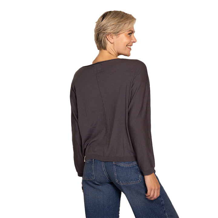 Damen Feinstrickpullover mit U-Boot-Ausschnitt | Strickpullover im Regular Fit mit durchgehender Ziernaht für Alltag und Freizeit