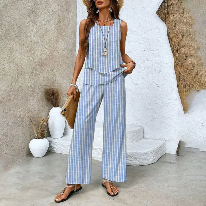 Damen Sommerset zweiteilig | Bequemes Outfit für Strand, Stadt und Urlaub | Leichter Sommerlook