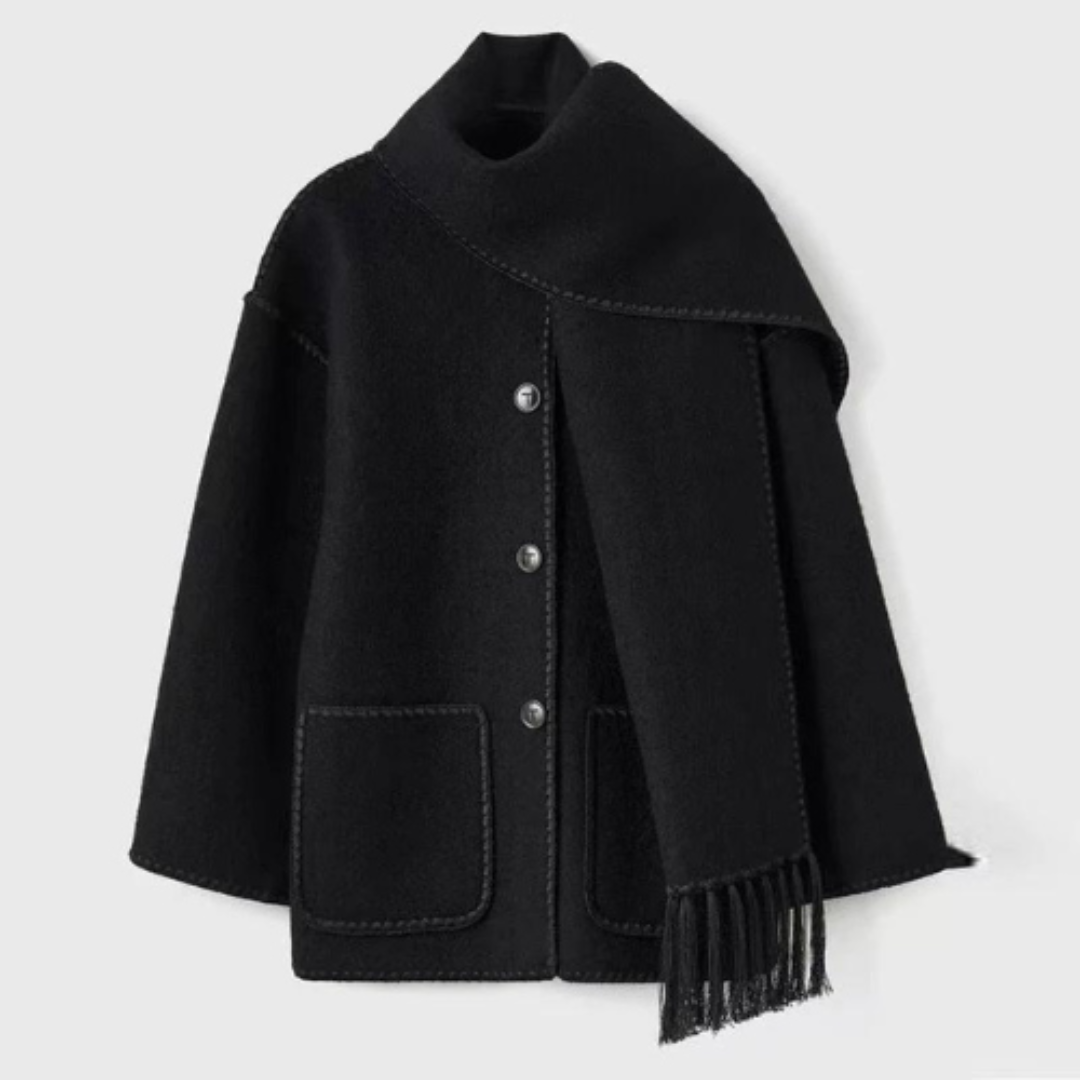 Damen Wintermantel mit Schalkragen | Warme Winterjacke mit lockerem Schnitt für Alltag, Büro und elegante Winterlooks