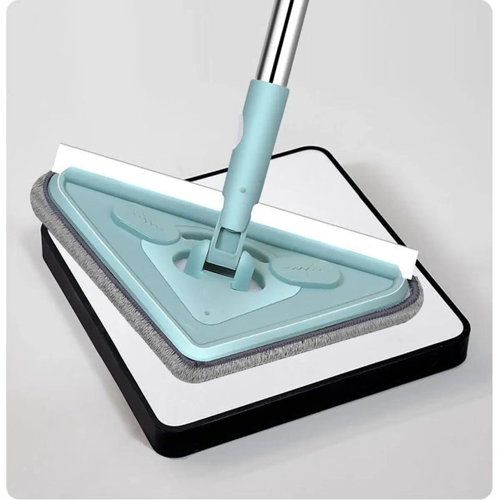 360° Dreieck-Wischer mit 26 cm Kopf | Drehbarer Bodenwischer für Ecken &amp; Fußleisten | Multi-Surface Wischsystem