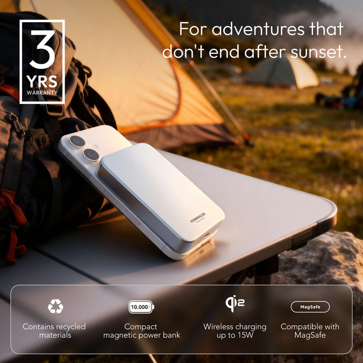 MagSafe Powerbank 10000 mAh | Magnetische Wireless Powerbank mit Qi2 &amp; USB-C PD