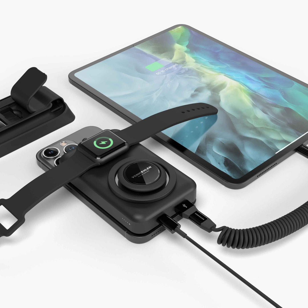 Powerbank mit Ladekabel | 10000 mAh Magnetische Powerbank mit USB-C