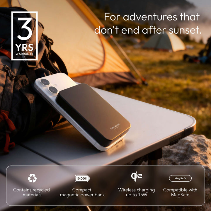 MagSafe Powerbank 10000 mAh | Magnetische Wireless Powerbank mit Qi2 &amp; USB-C PD