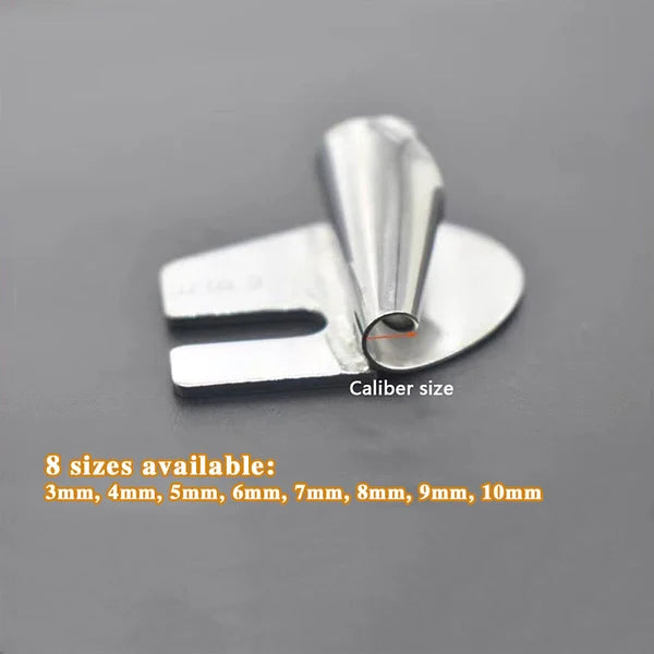 Set piedino per orlo arrotolato 3–10 mm in acciaio inox | Per orli arrotolati puliti su seta, chiffon e denim | Guida precisa, 8 misure
