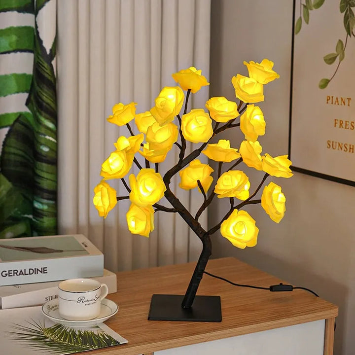 Arbre bonsaï lumineux LED avec socle tactile | Branches réglables &amp; plusieurs modes lumineux | USB ou piles, déco pour la maison