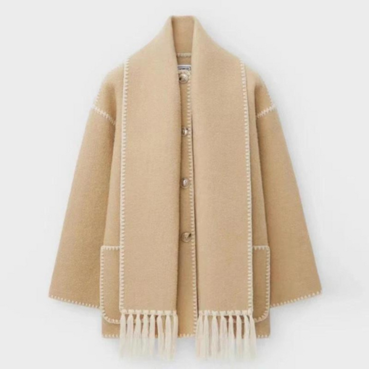 Damen Wintermantel mit Schalkragen | Warme Winterjacke mit lockerem Schnitt für Alltag, Büro und elegante Winterlooks