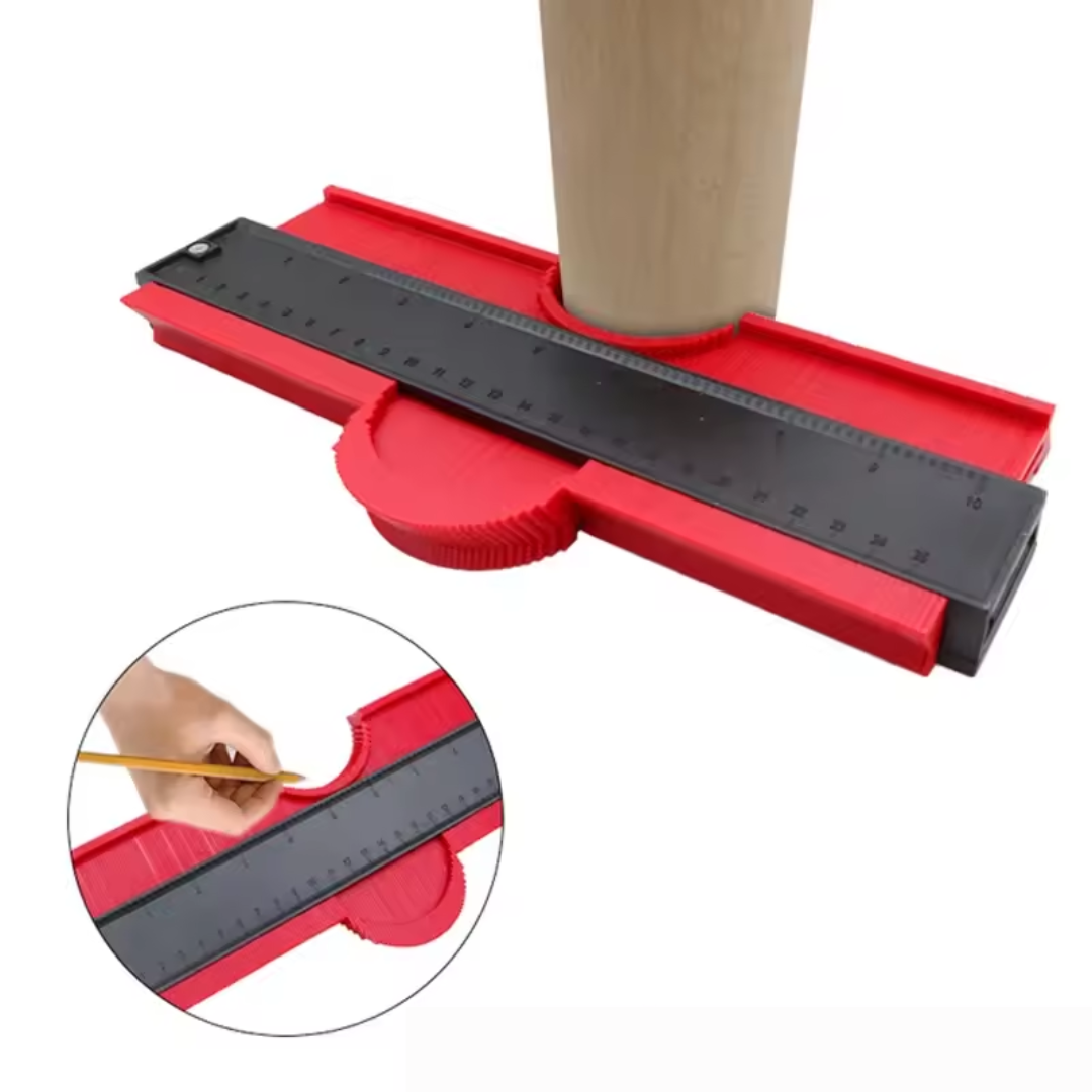 Contorno 25 cm per linee di taglio precise | Per battiscopa, laminato e piastrelle | Copiaforme in ABS, compatto e robusto