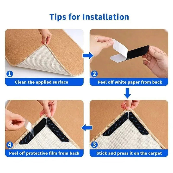 Striscia antiscivolo trasparente per tappeti | Grip invisibile contro scivolamenti e arricciamenti | Per tappeti su legno, piastrelle e laminato
