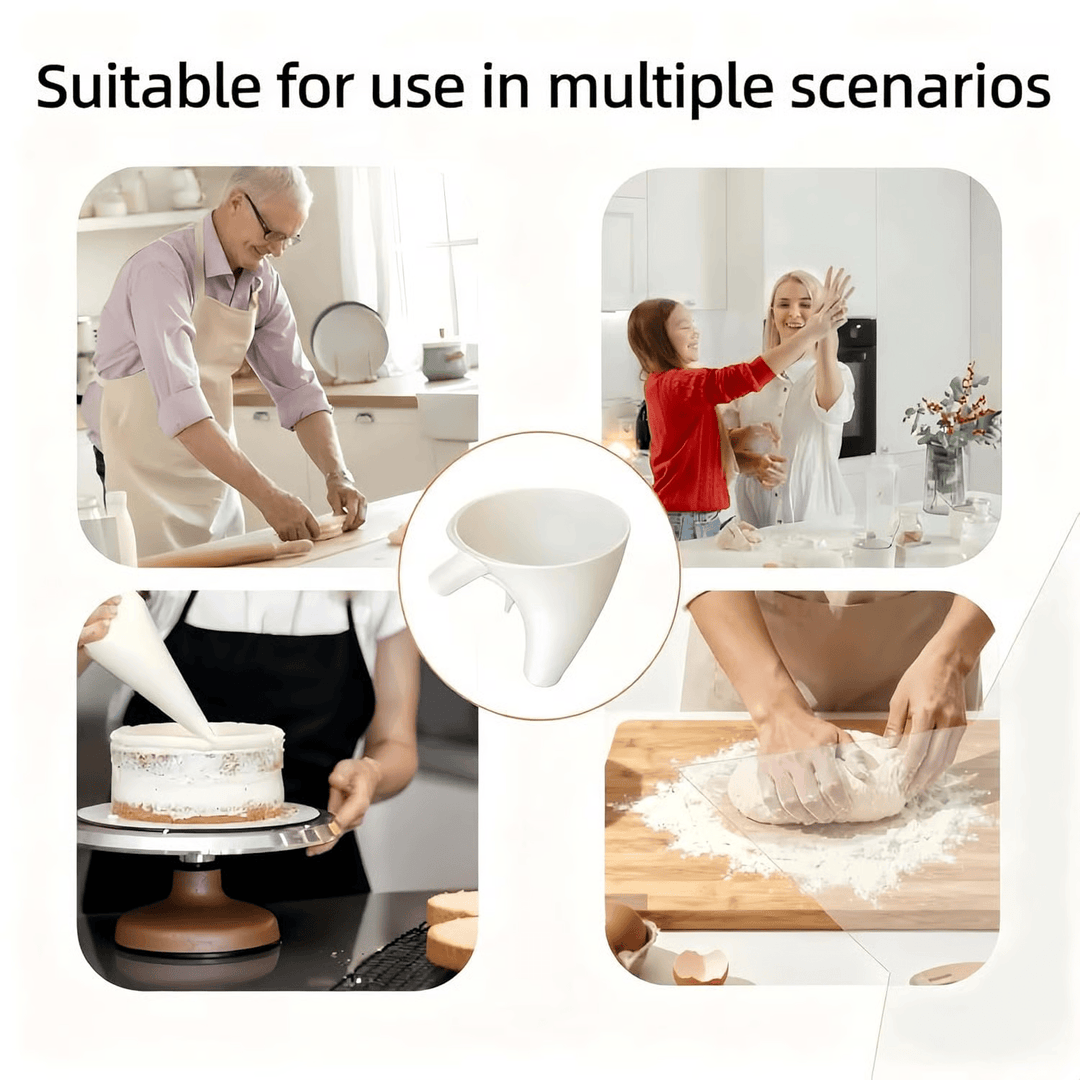 Entonnoir à farine pour mixeur KitchenAid | Ajout propre sans éclaboussures, large ouverture | Verse rapidement farine, sucre &amp; liquides dans le bol