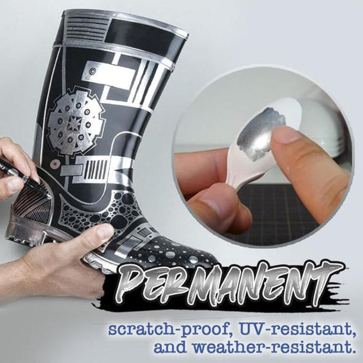 Spiegelchrom-Marker in Silber | Hochglänzender Spiegeleffekt | Für Bastelarbeiten, Modellbau &amp; Verzierungen
