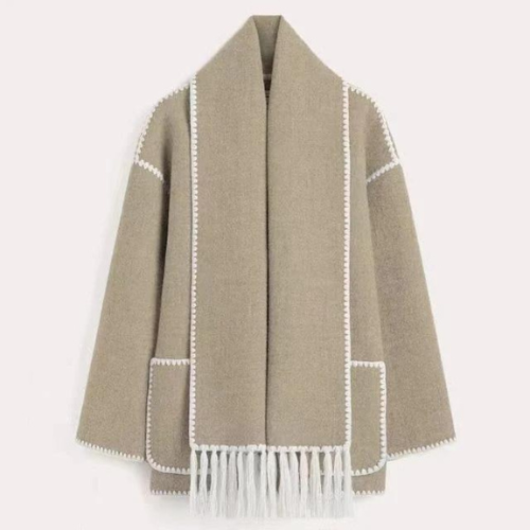 Damen Wintermantel mit Schalkragen | Warme Winterjacke mit lockerem Schnitt für Alltag, Büro und elegante Winterlooks