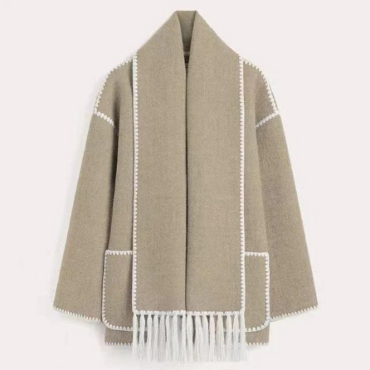Damen Wintermantel mit Schalkragen | Warme Winterjacke mit lockerem Schnitt für Alltag, Büro und elegante Winterlooks