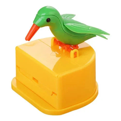 Zahnstocher-Spender mit sitzendem Vogel