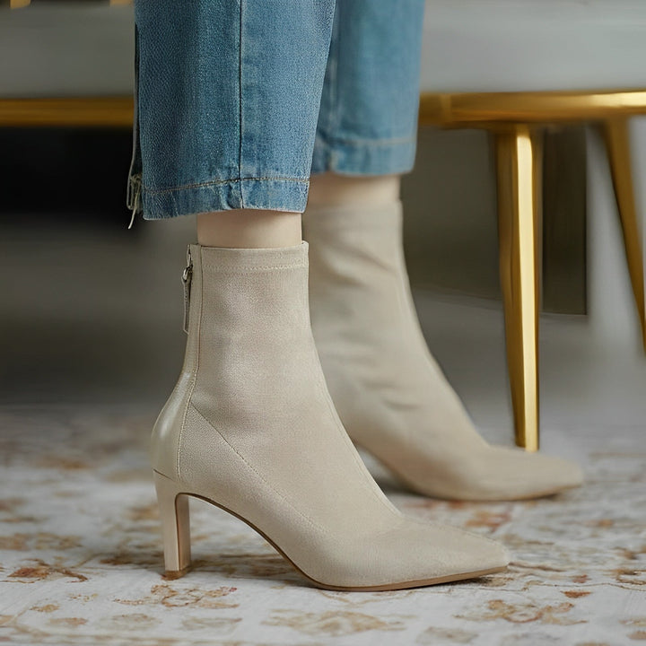 Damen Stiefel mit hohem Absatz | Schlanke Passform für elegante Looks &amp; sicheren Halt | Paisley Absatzstiefel