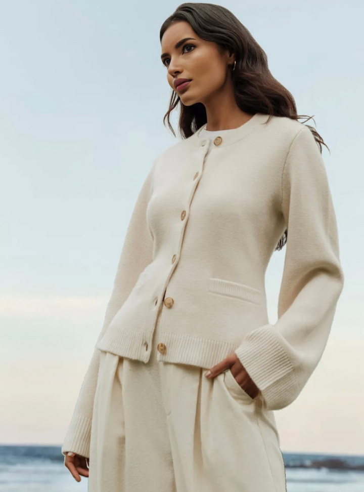 Alice Soft Cardigan with Buttons and Pattern
