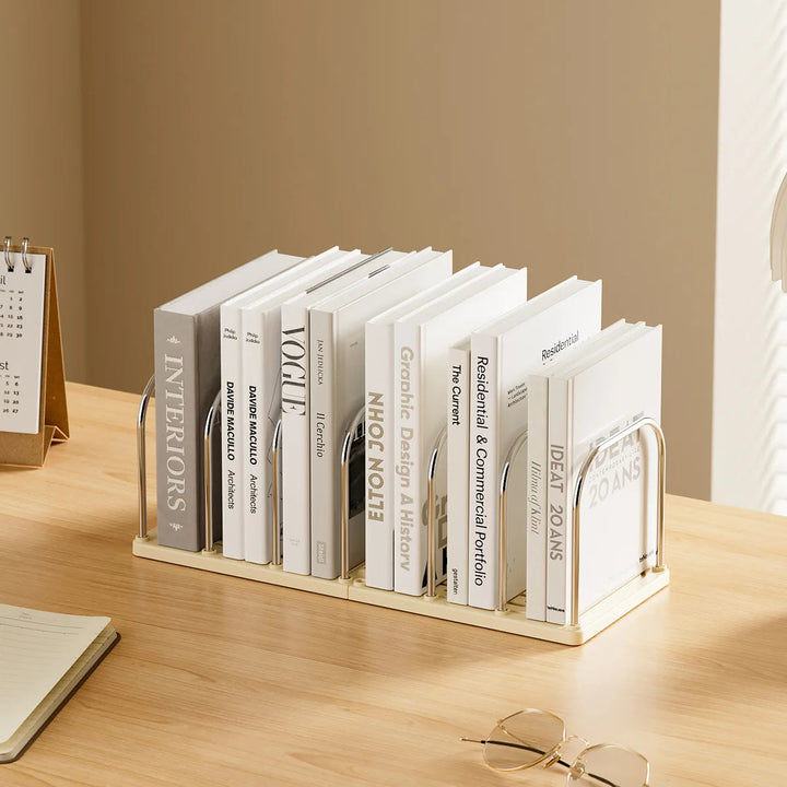 Schreibtisch Organizer | Vertikaler Aktenhalter aus Kunststoff für Bücher, Zeitschriften und Dokumente