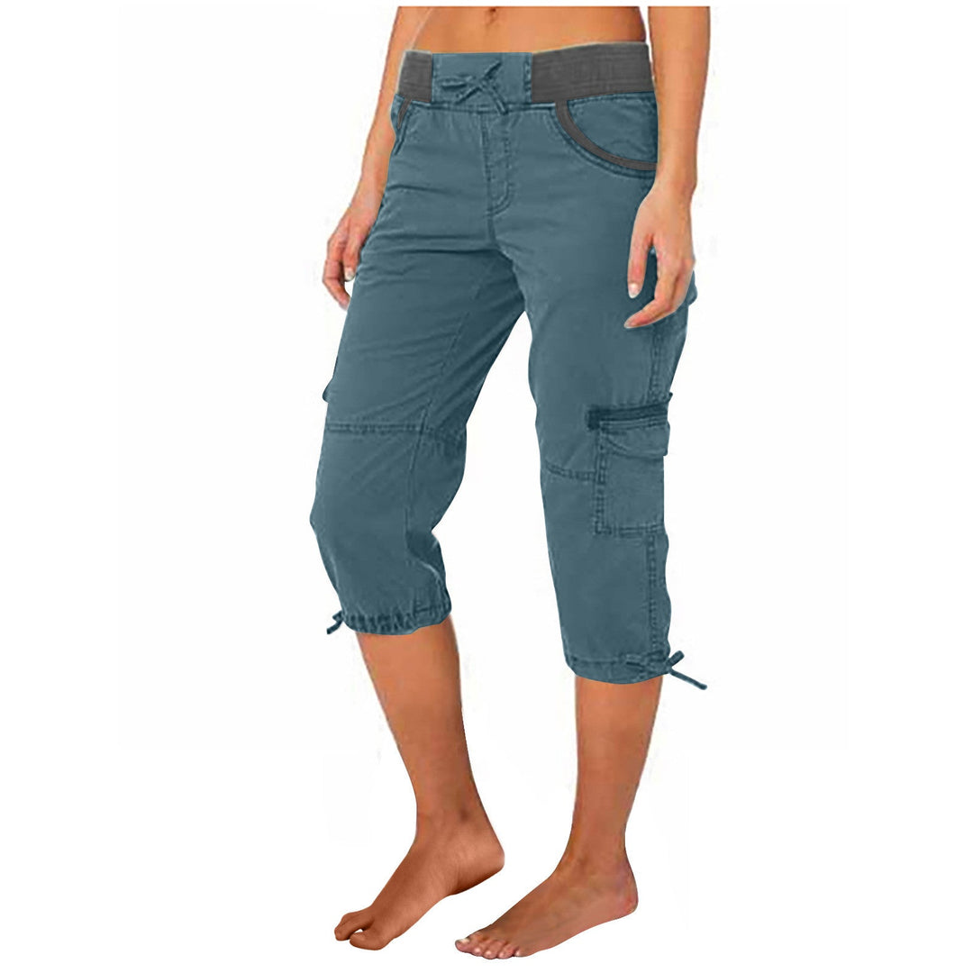 Damen Weitbein-Hose | A-Linien Hose aus Baumwolle mit verstellbarer Taille und lockerer Passform