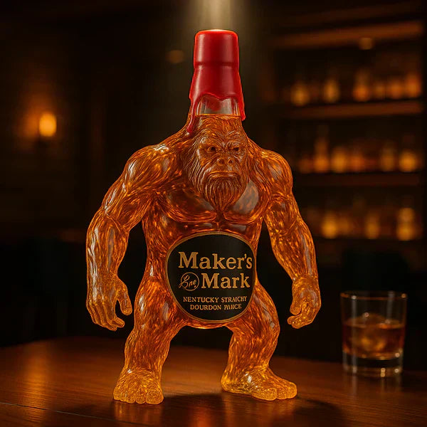 Bottiglia di whisky Bigfoot in vetro | Design scultoreo per collezionisti e appassionati di whisky | 370 ml, decorativa e appariscente