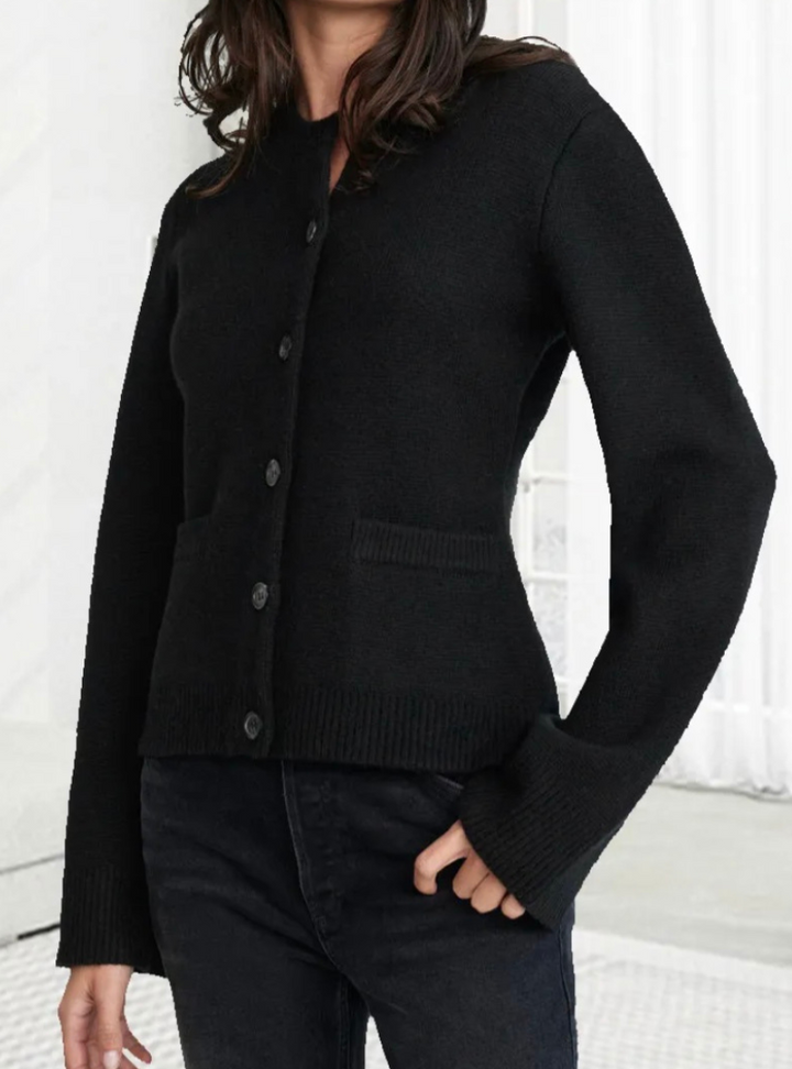 Alice Soft Cardigan with Buttons and Pattern