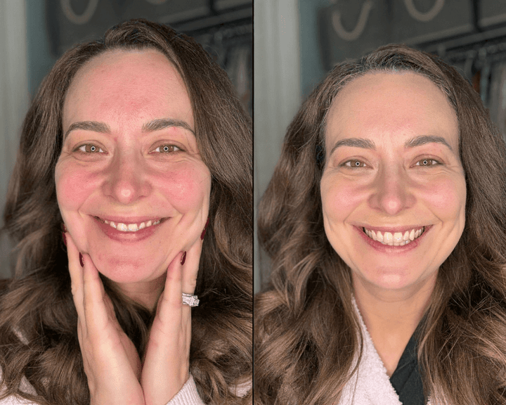 Farbwechselnder Make-up-Stick mit integriertem Pinsel | Leichte, atmungsaktive Deckkraft | Feuchtigkeitsspendend mit Hyaluronsäure + Niacinamid | 3 Nuancen
