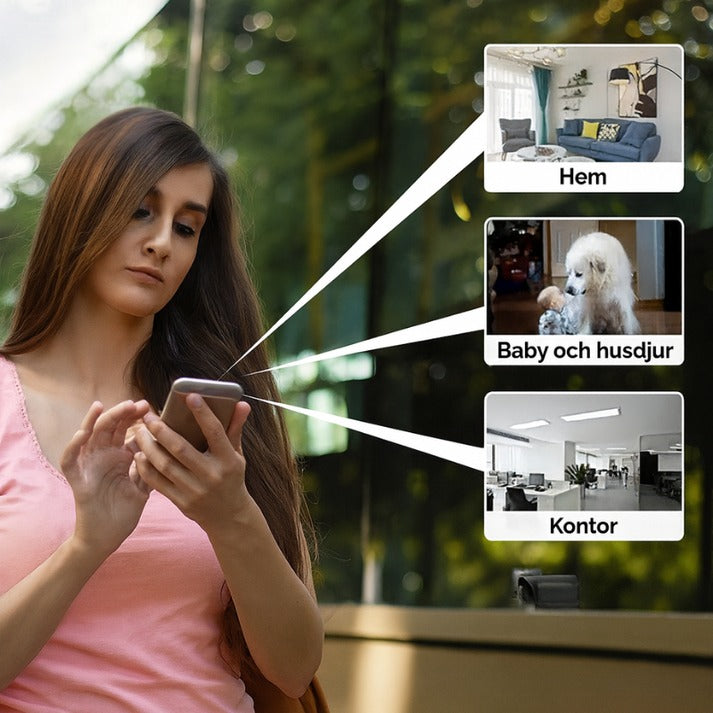 Mini WLAN-Sicherheitskamera mit Nachtsicht | Kabellose Überwachungskamera mit App-Steuerung und Bewegungsalarm